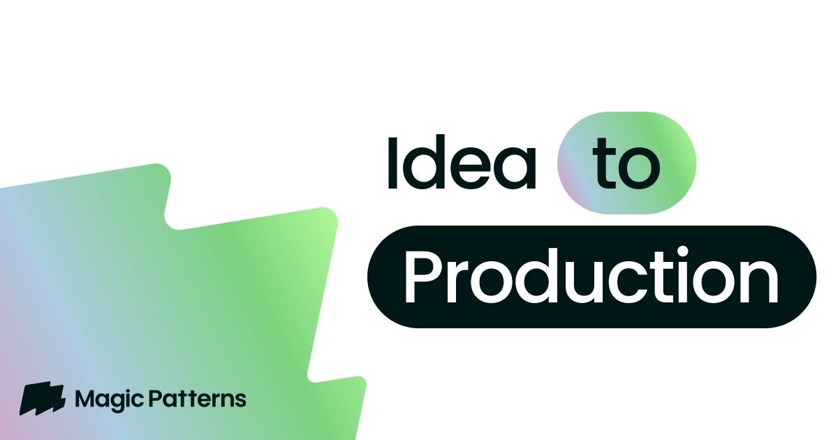Magic Patterns — prototype built from a written product idea