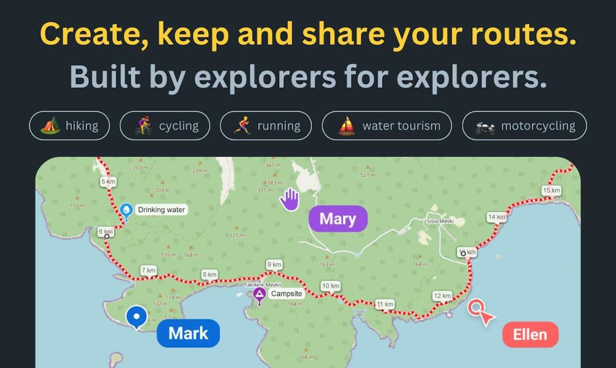 MapMagic — collaborative route planning map