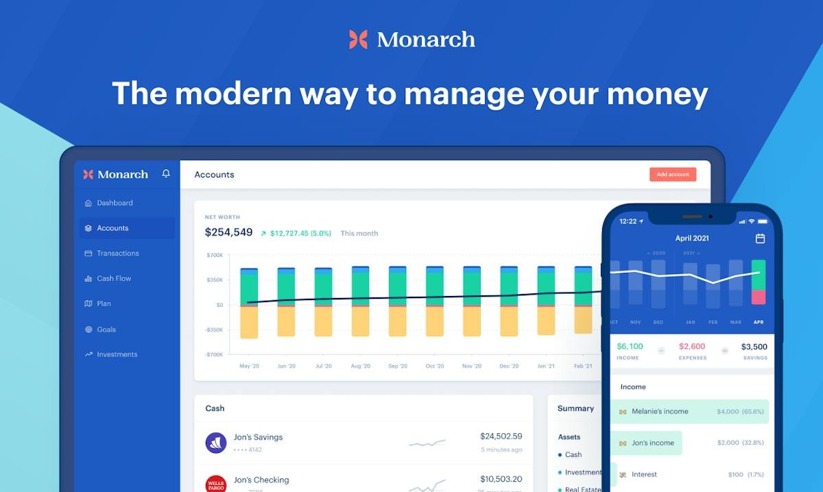 Monarch — net worth and budgeting dashboard