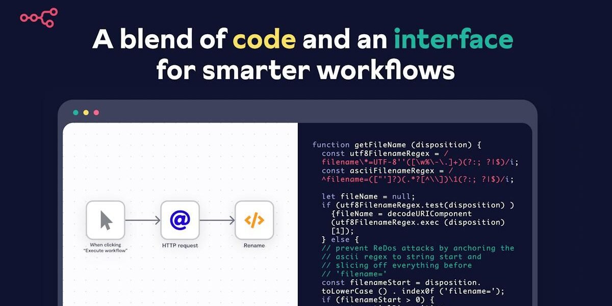 n8n — visual workflow automation canvas