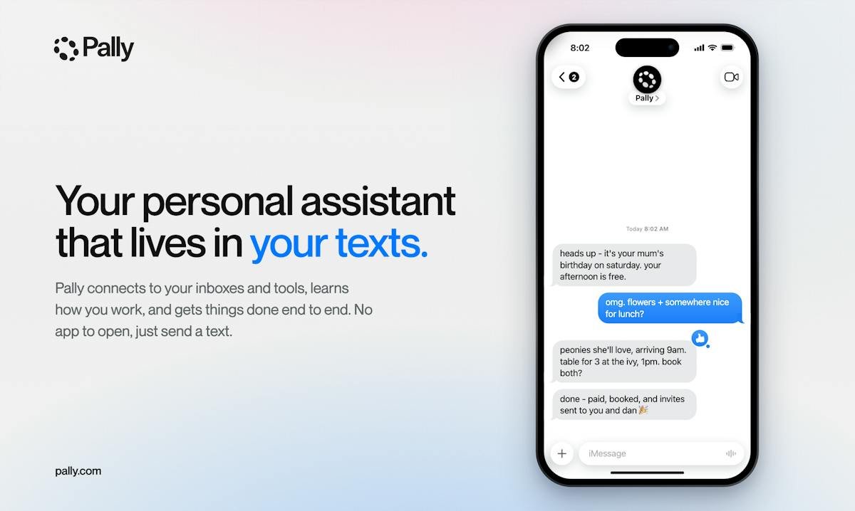 Pally — text assistant conversation view