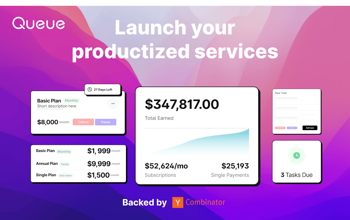 Queue — client invoicing and payment dashboard