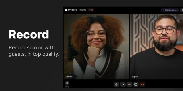 Riverside — multi-track podcast recording and editing interface
