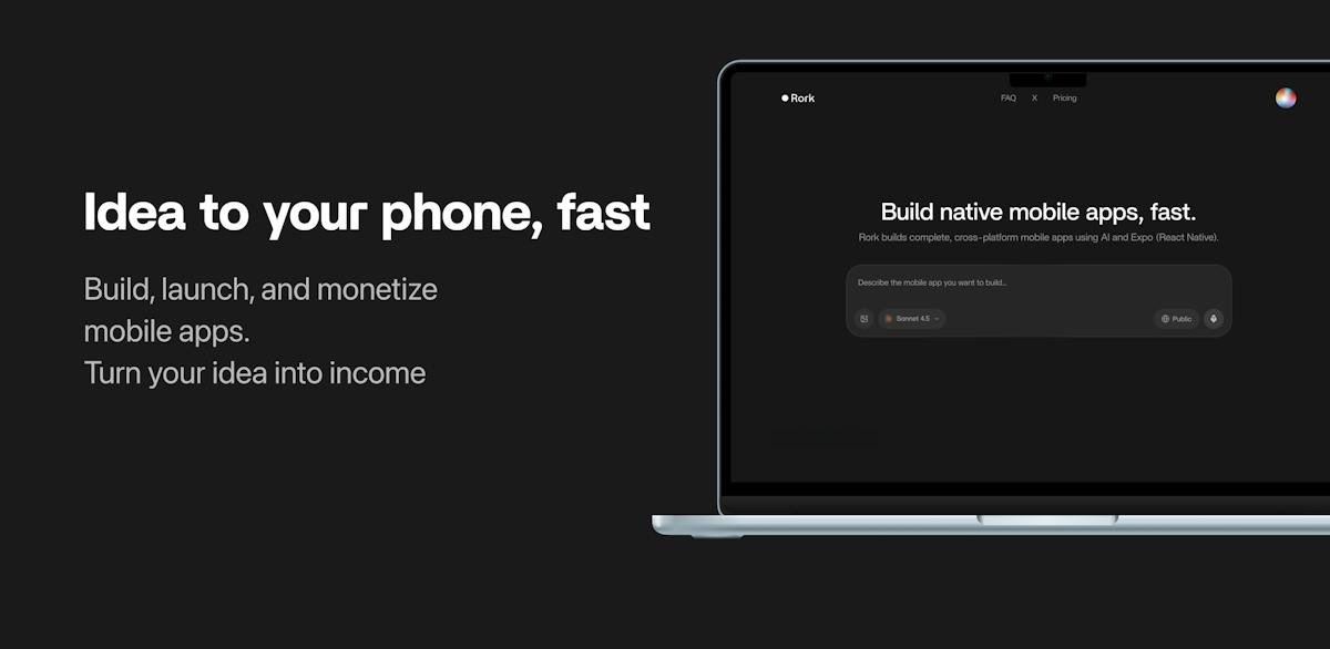 Rork — chat interface building a mobile app