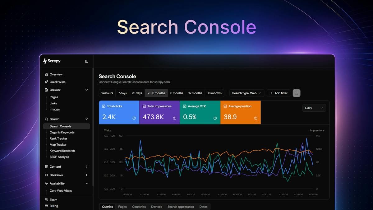 Screpy — technical SEO audit dashboard
