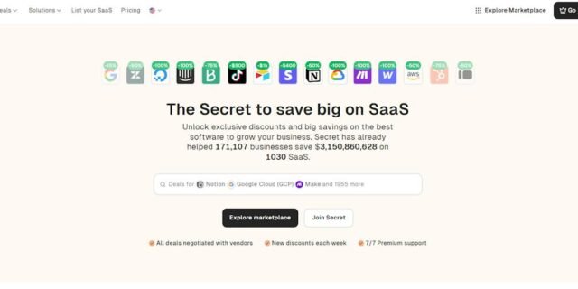 Secret — software deals marketplace