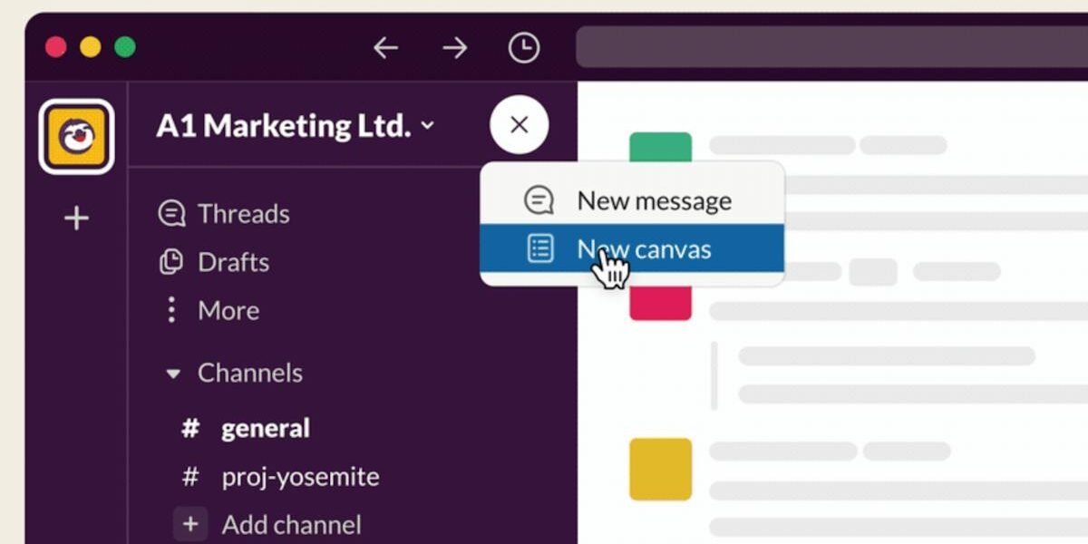Slack — team channel messaging view