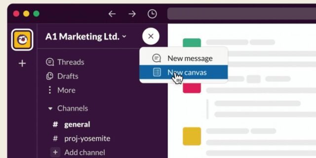 Slack — team channel messaging view