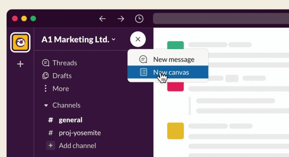 Slack — team channel messaging view