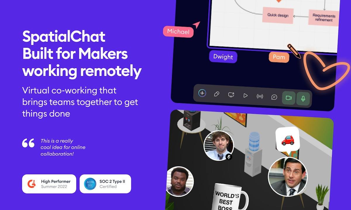 SpatialChat — proximity video room view