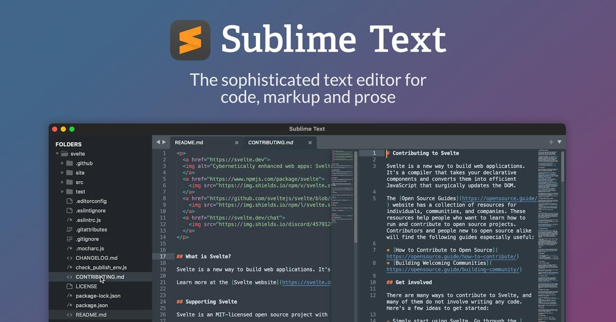 Sublime Text — multi-selection editing view