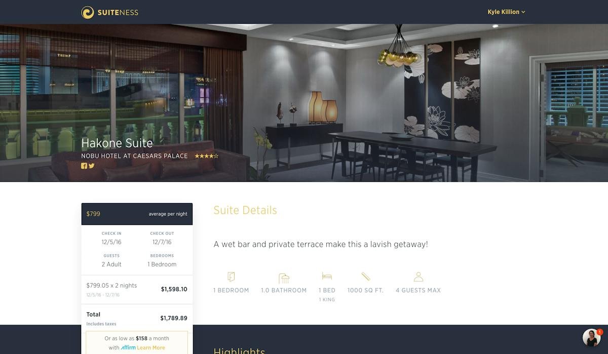 Suiteness — connecting hotel suite listings