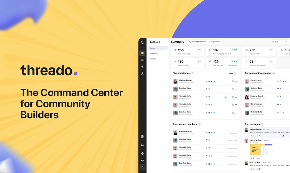 Threado AI — knowledge assistant answering a Slack question