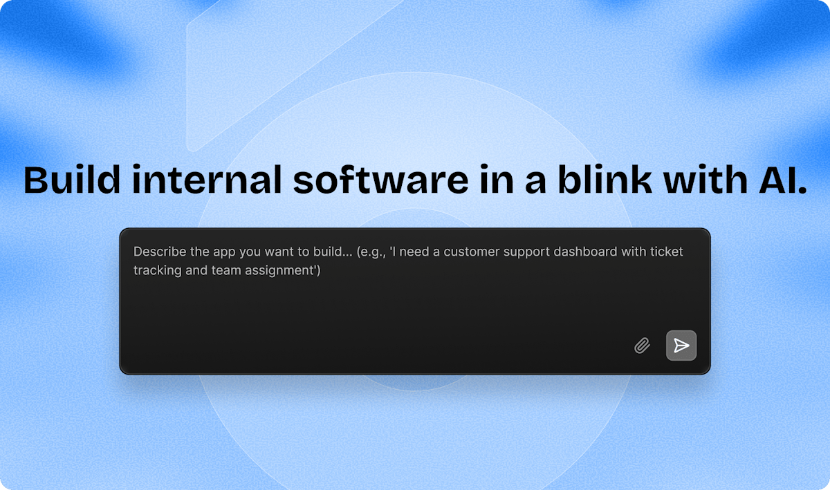 UI Bakery — visual internal tool builder connected to a database