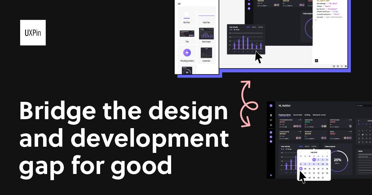 UXPin — interactive prototype with a components panel