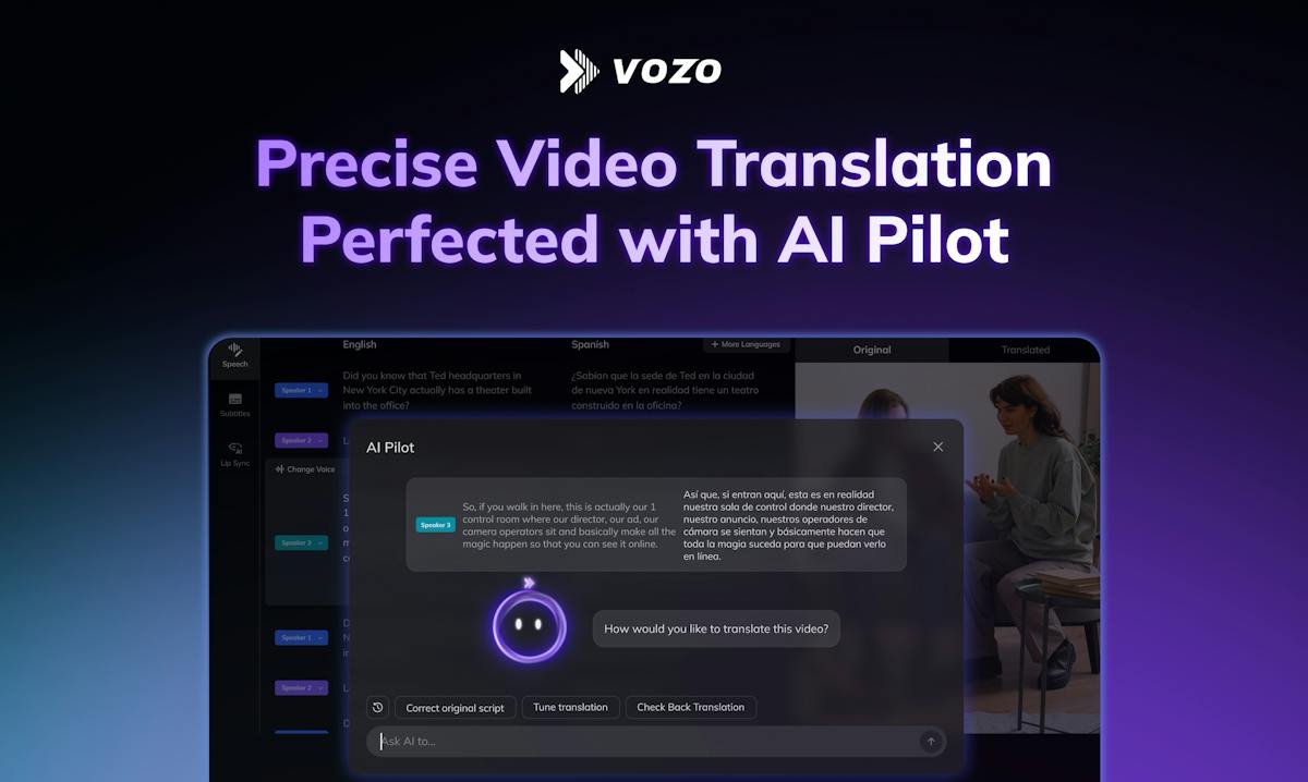 Vozo AI — video localization across voice, subtitles and on-screen text