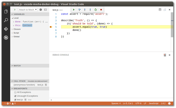 VS Code — editor with integrated debugger