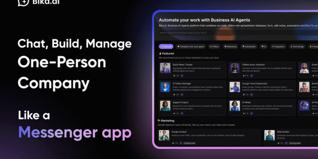 Bika.ai — AI agent chat and automation workspace