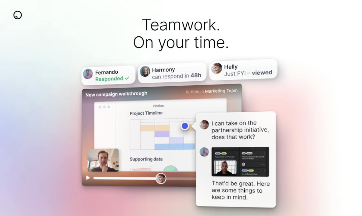 Bubbles — async video feedback and comments view