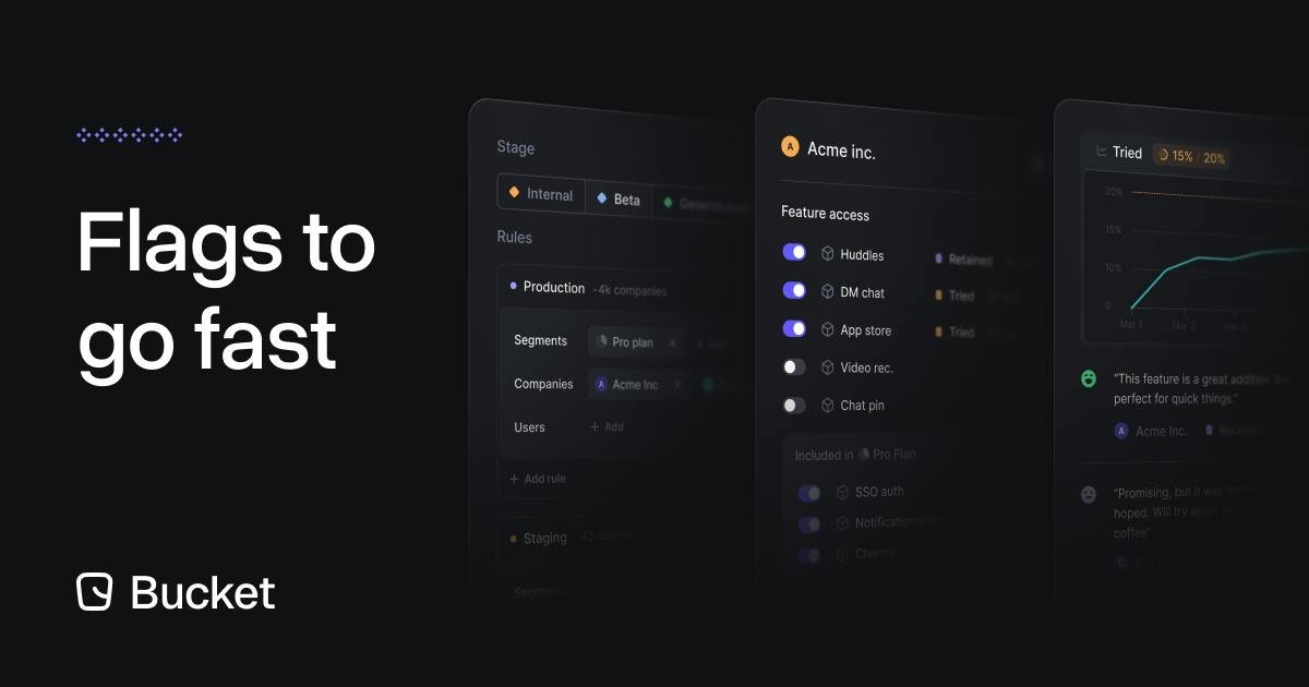 Bucket — feature flag and feedback dashboard