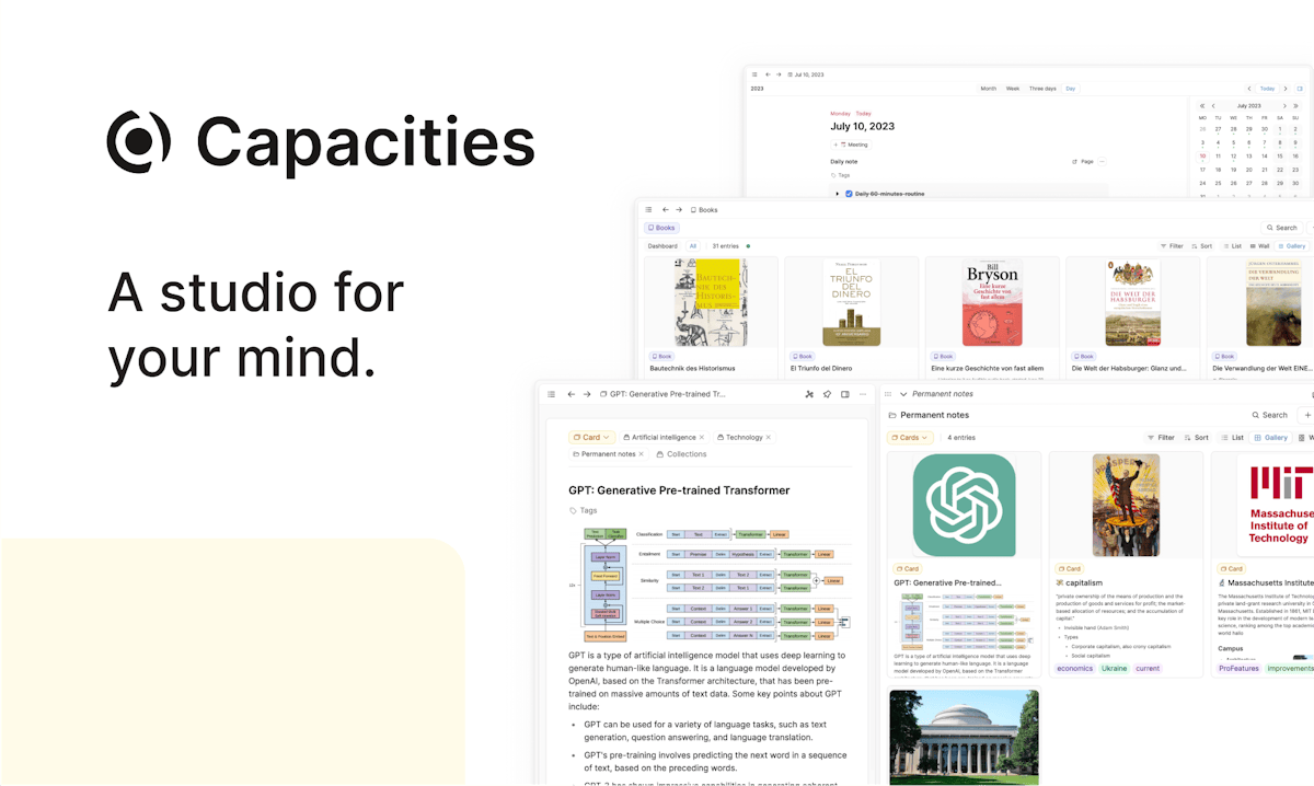 Capacities — linked notes and graph view