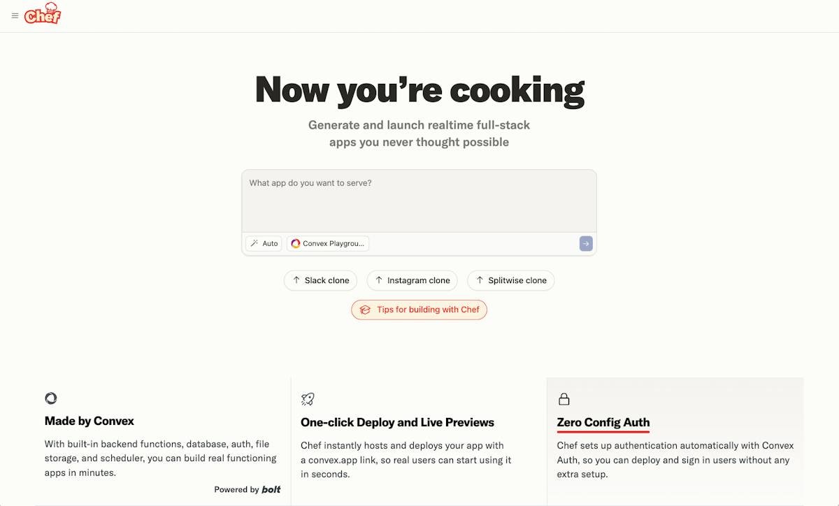 Convex — function dashboard and logs view