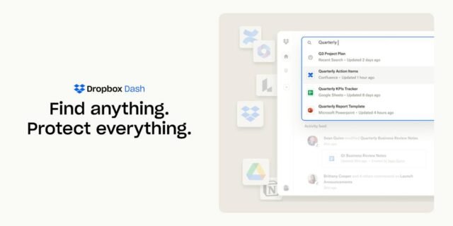 Dropbox — file sync and sharing view