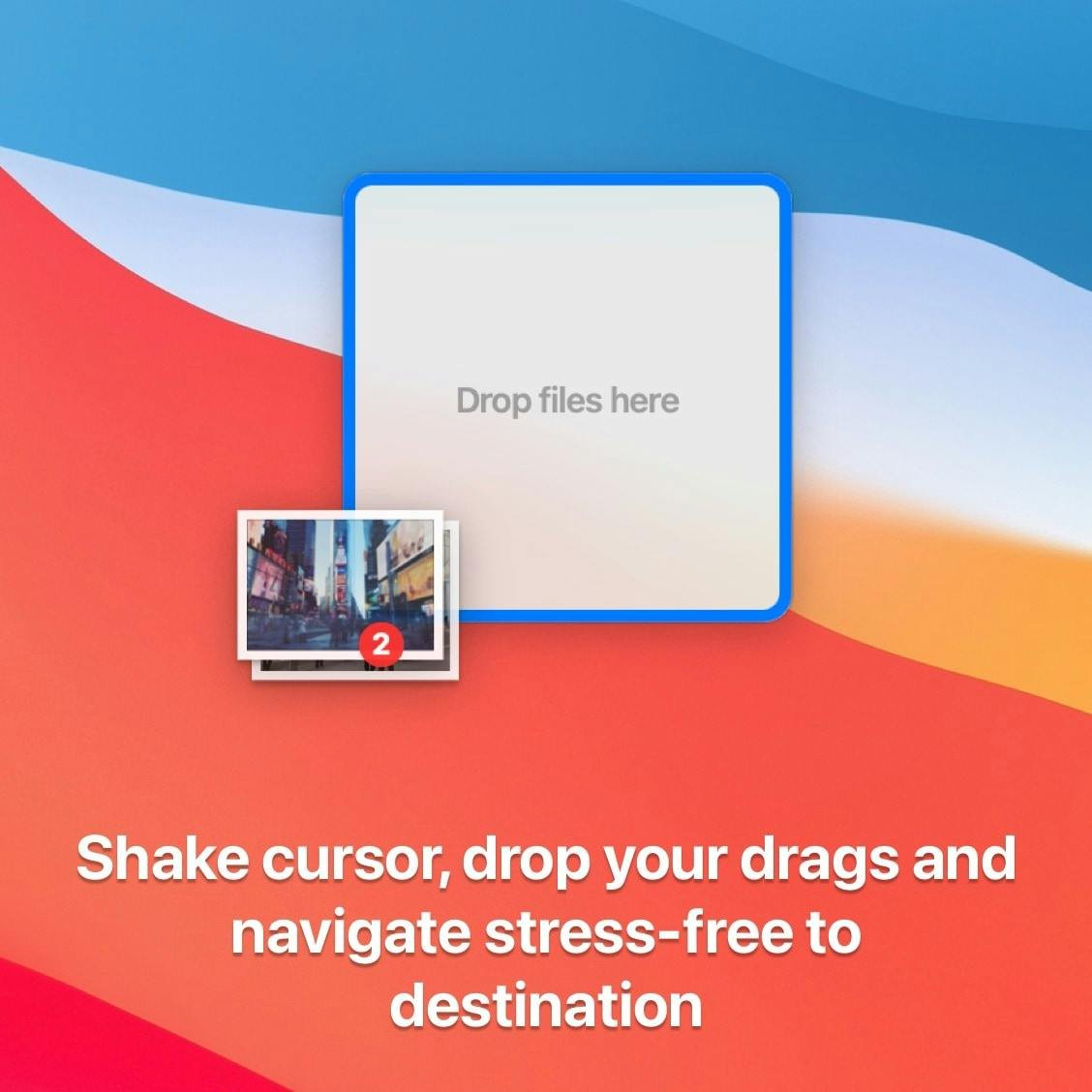 Dropover — drag-and-drop file shelf