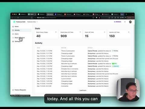 Features.Vote — public feedback board with vote counts