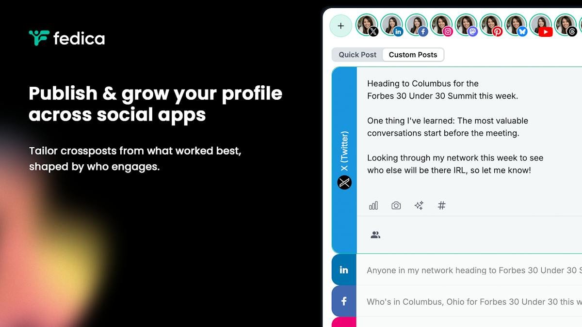 Fedica — scheduling dashboard with follower insights