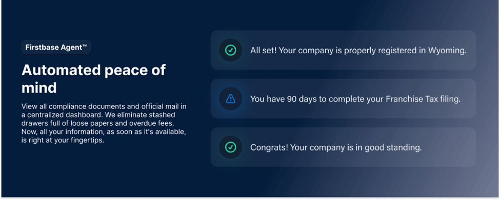 Firstbase.io — company formation dashboard