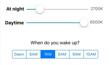Flux — display color temperature schedule view