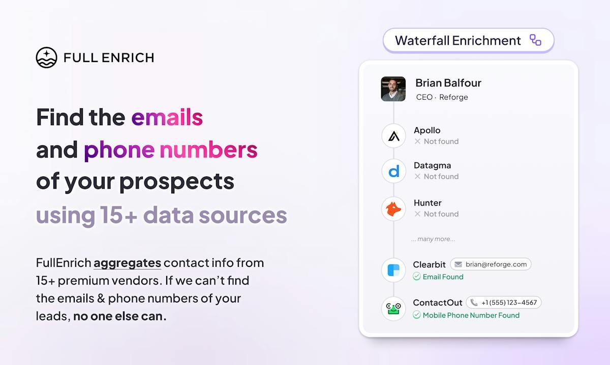 FullEnrich — waterfall enrichment and contact search