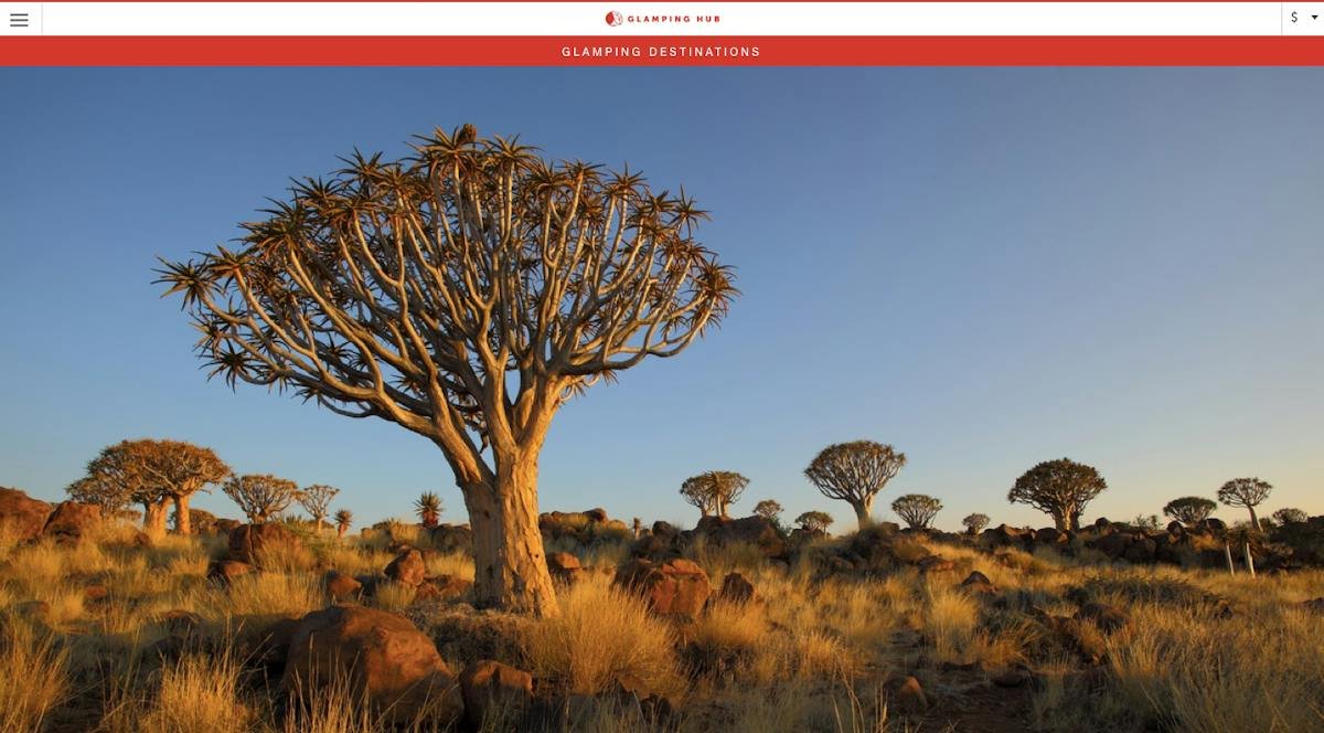 GlampingHub — glamping property search results