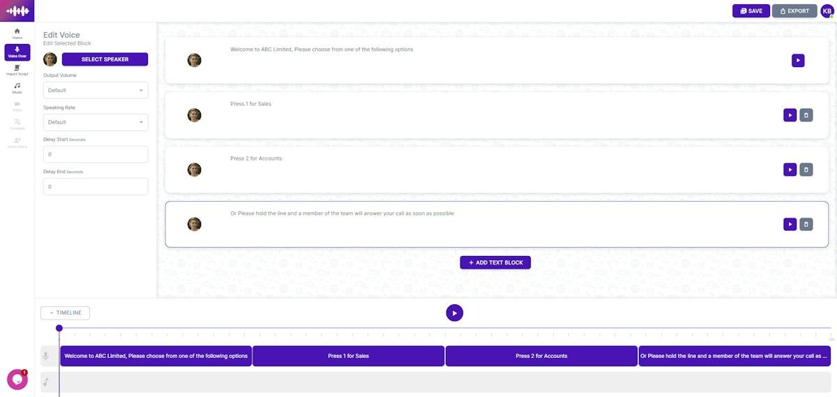 Gotalk.ai — text-to-speech voice generation interface