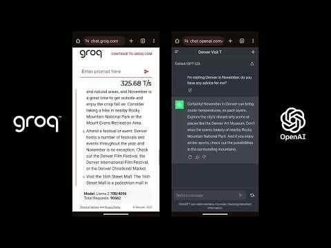 Groq Chat — inference playground interface