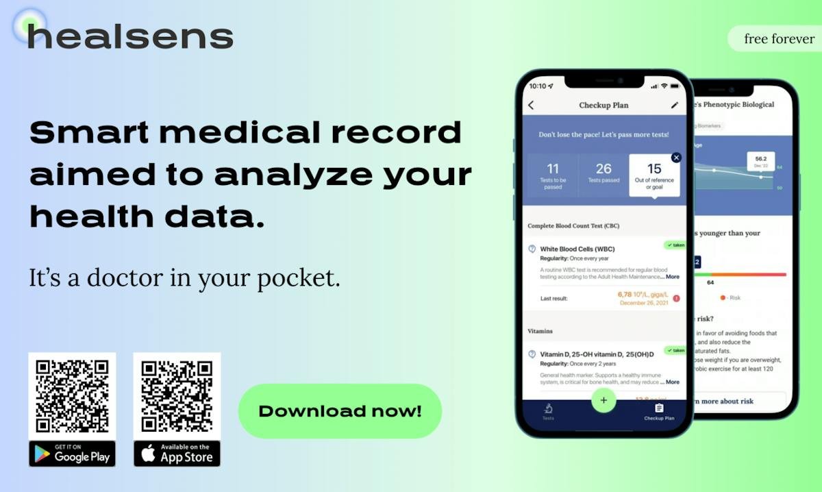 Healsens — personalized health risk assessment report