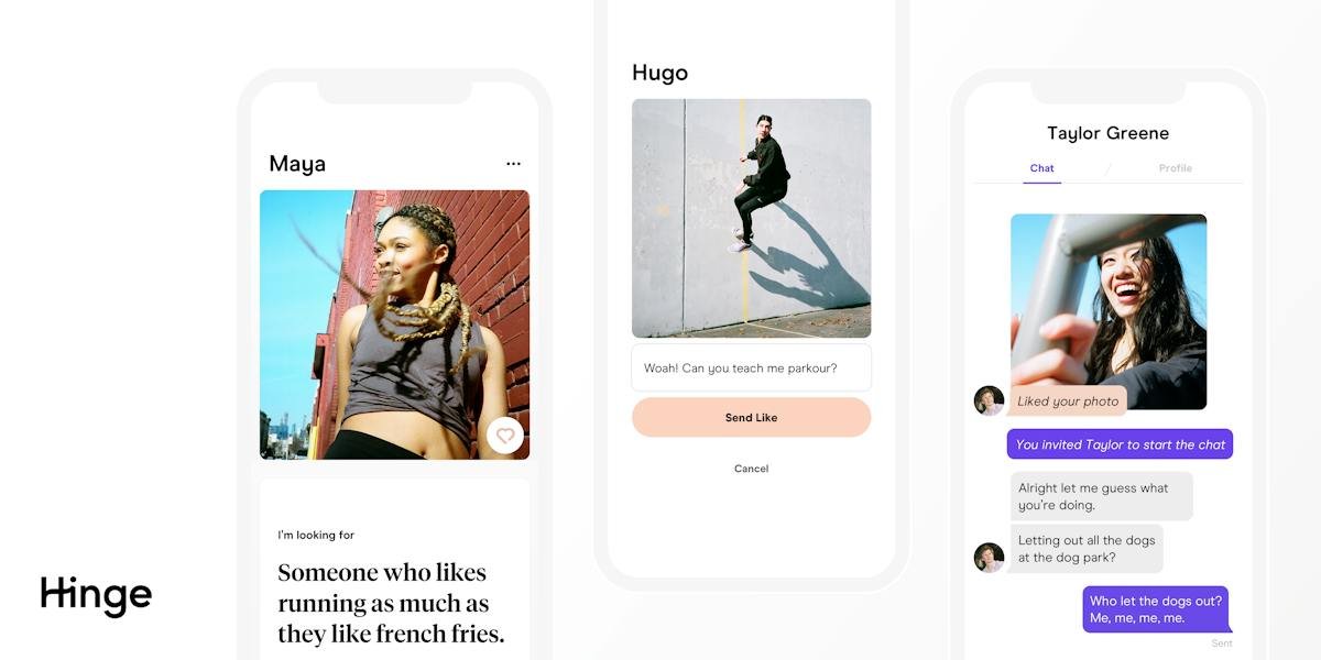 Hinge — profile with prompts shown in the match feed