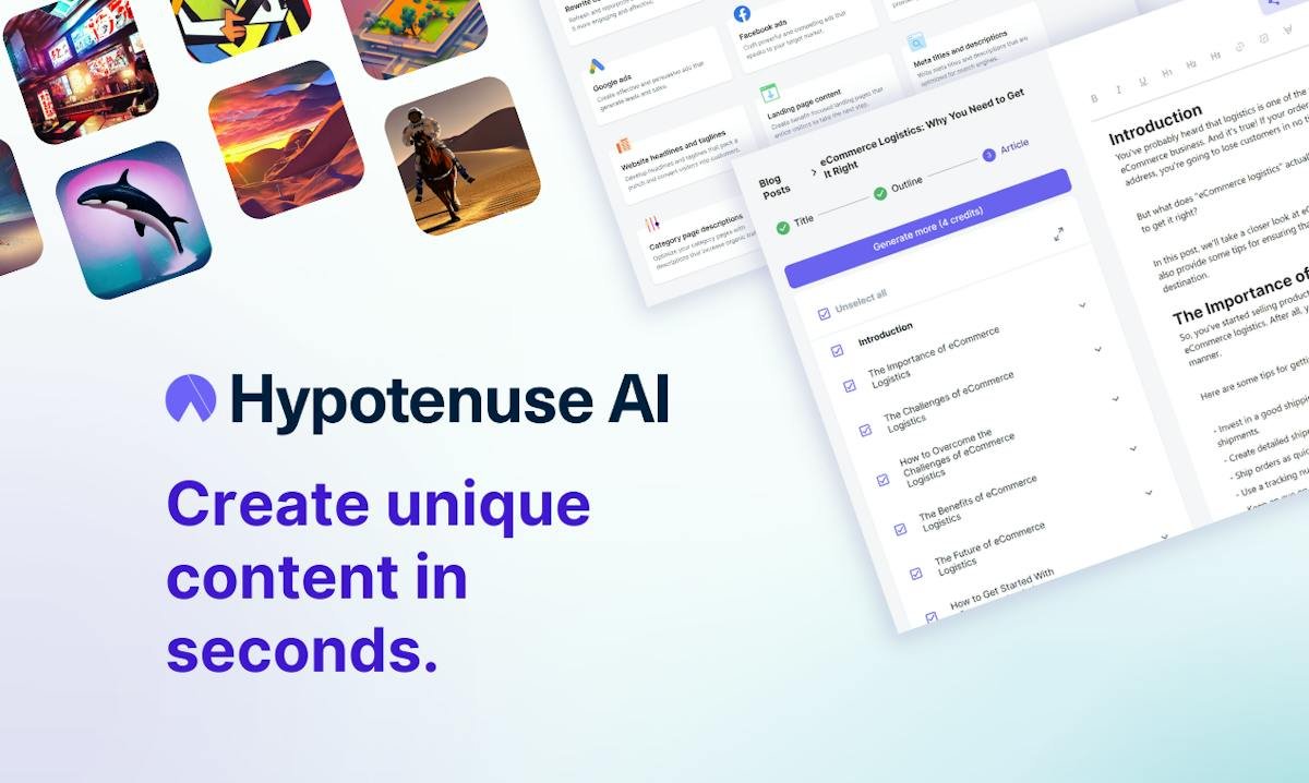 Hypotenuse AI — bulk product description generator