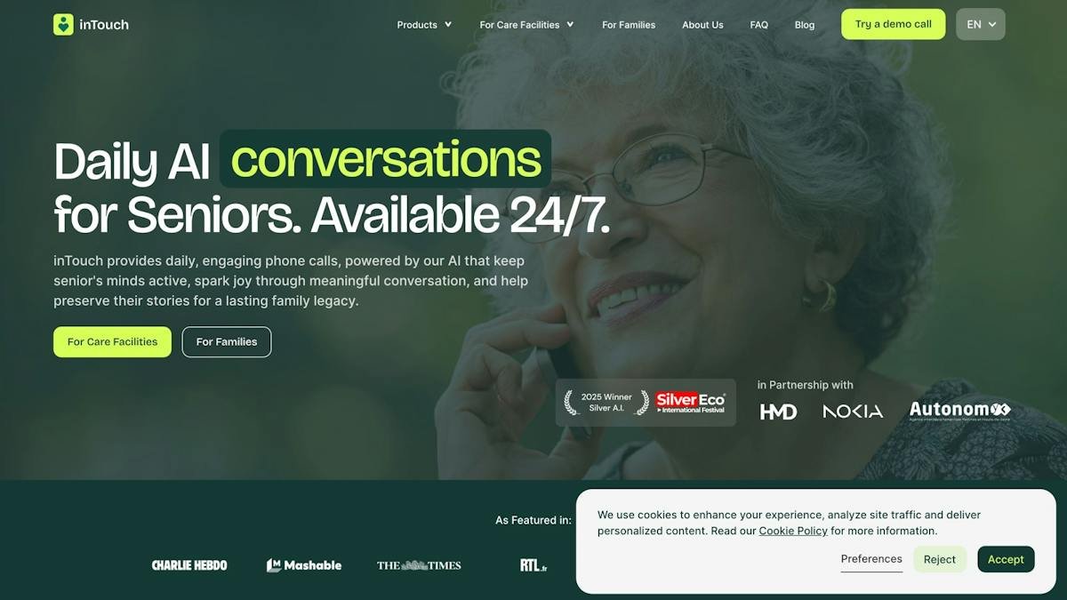 intouch — AI phone companion conversation summary