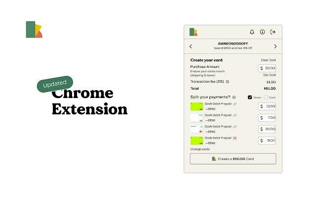 Kasheesh — split payment checkout screen