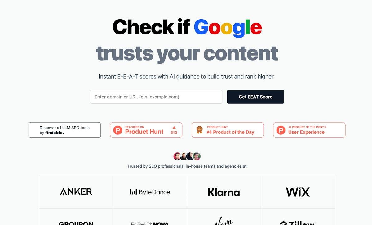 LLM SEO EEAT — E-E-A-T content score report