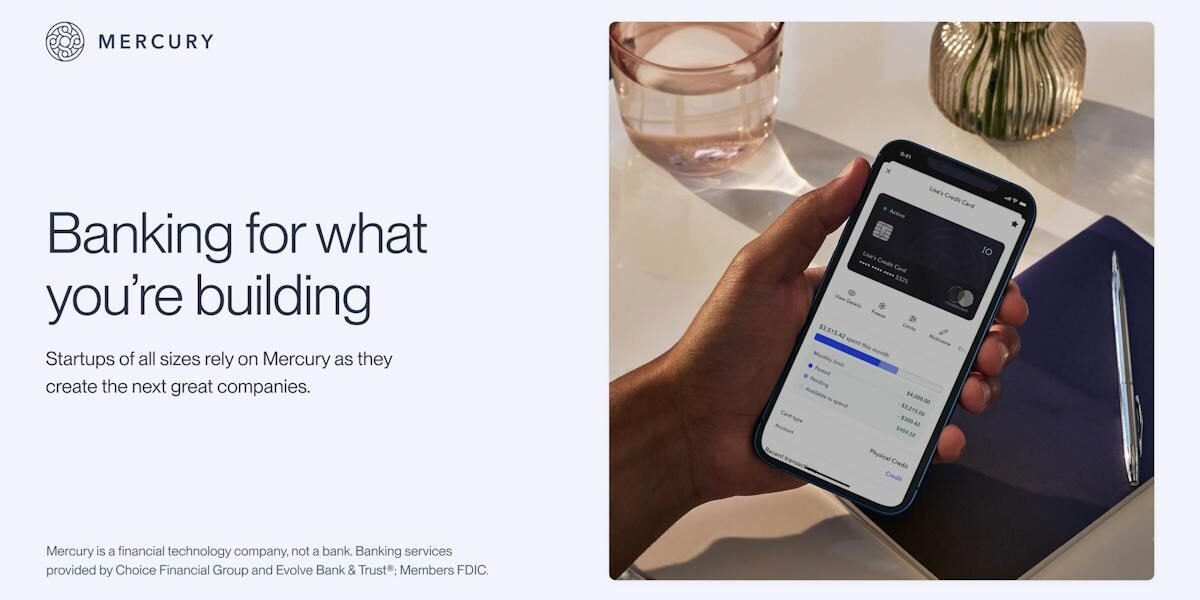 Mercury — business banking dashboard