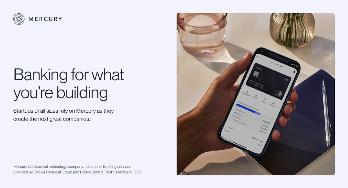 Mercury — business banking dashboard