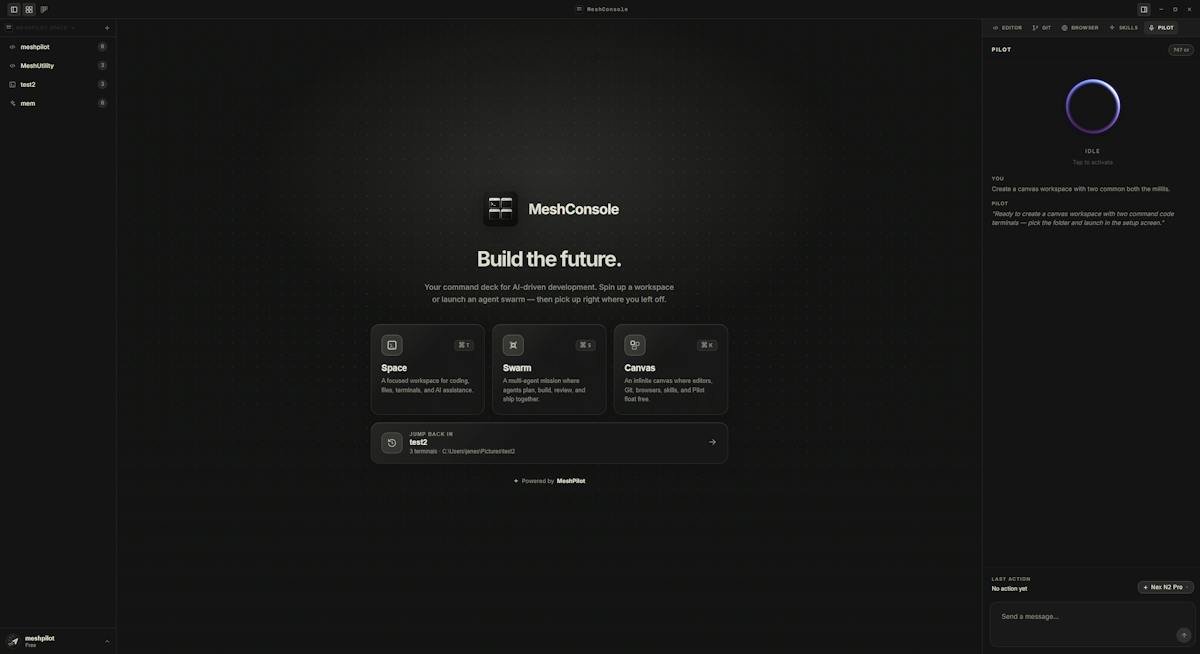 MeshPilot — AI terminal and task workspace