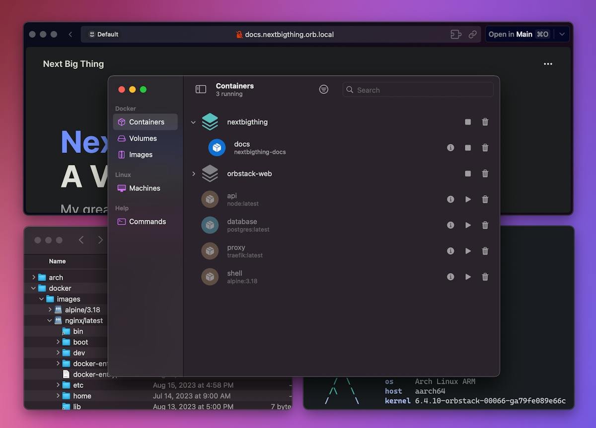 OrbStack — container and Linux VM manager on macOS