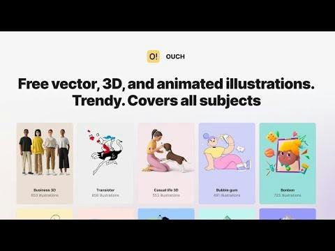 Ouch! Illustrations — illustration style gallery preview