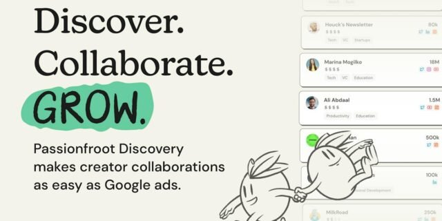 Passionfroot Discovery — creator search and campaign dashboard
