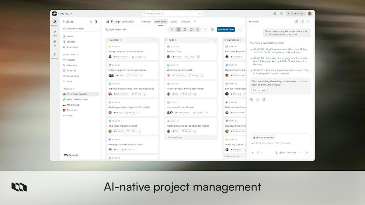 Plane — project workspace view