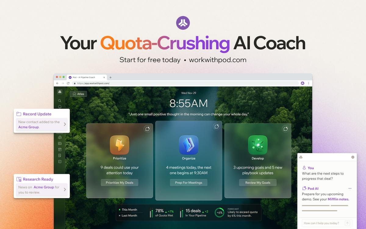 Pod — AI pipeline coaching dashboard